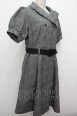 画像3: axes femme POETIQUE / グレンチェックワンピース M グレー S-26-04-25-1034-AX-OP-TE-ZS (3)