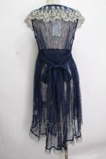 画像2: Vallee lys / Fishtail Lace Gilet  ネイビー S-26-04-25-1041-GO-TO-HR-ZS (2)