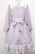 画像2: BABY,THE STARS SHINE BRIGHT / Little Kitten Luluna ストライプワンピース  ラベンダー S-26-04-25-1014-BA-OP-HR-ZS (2)