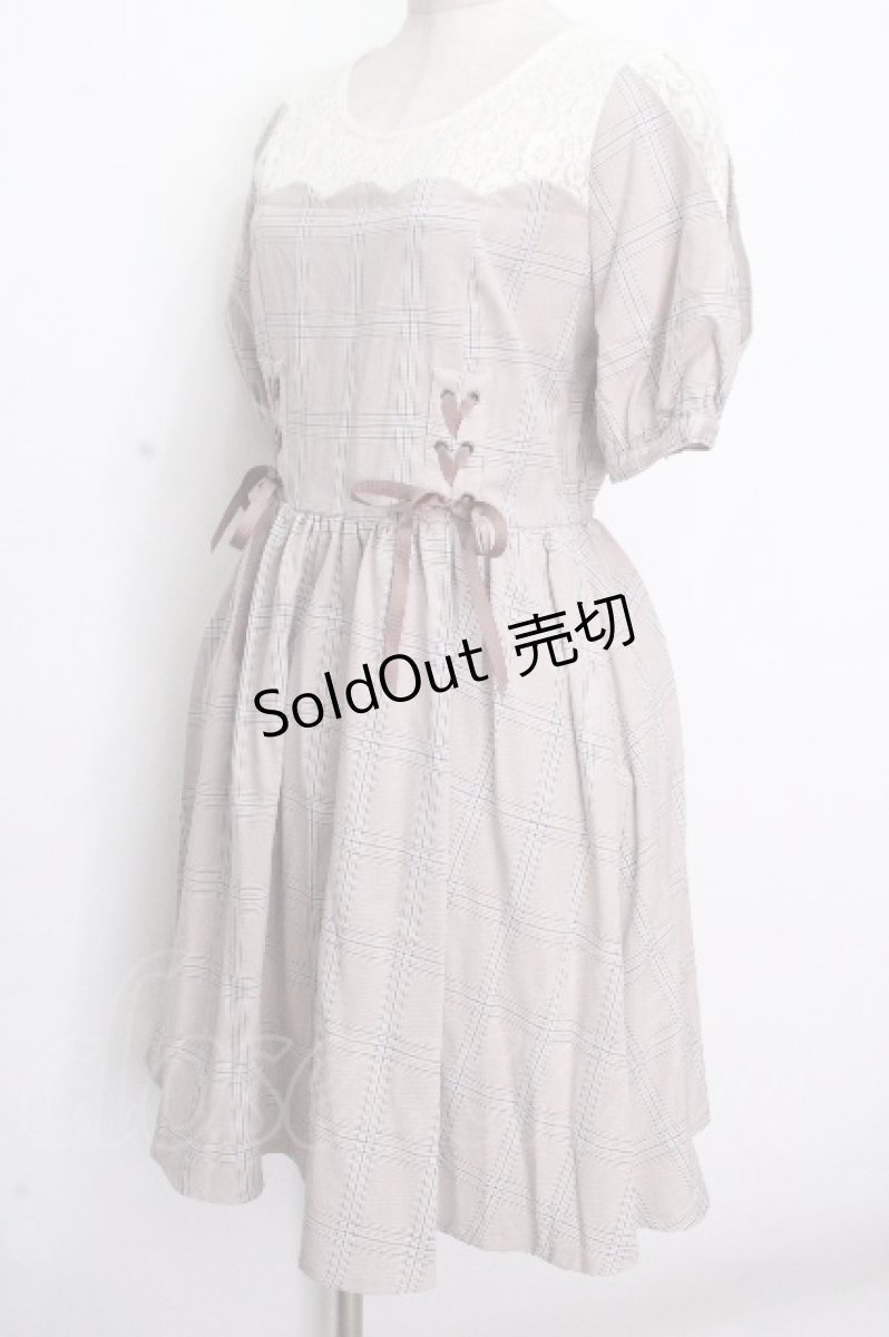 画像3: axes femme POETIQUE / スカラップビスチェ切り替えワンピース  ピンク S-26-04-25-1022-AX-OP-AS-ZS (3)