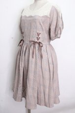 画像3: axes femme POETIQUE / スカラップビスチェ切り替えワンピース  ピンク S-26-04-25-1022-AX-OP-AS-ZS (3)