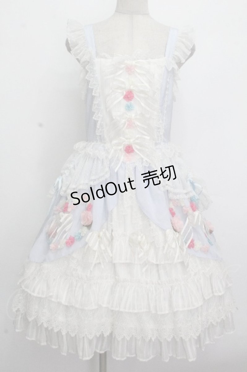 画像1: BABY,THE STARS SHINE BRIGHT / Garden Flowerジャンパースカート - サックス S-26-04-25-1024-BA-OP-SZ-ZS (1)