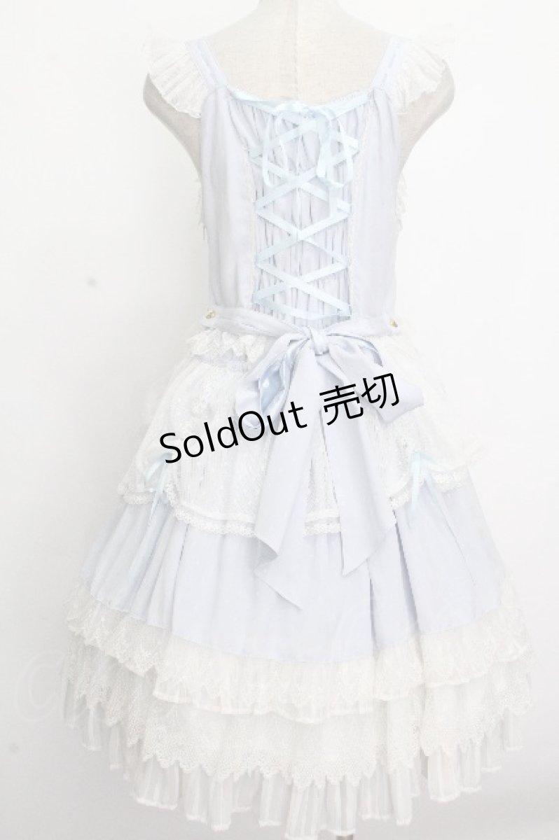 画像2: BABY,THE STARS SHINE BRIGHT / Garden Flowerジャンパースカート - サックス S-26-04-25-1024-BA-OP-SZ-ZS (2)