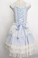 画像2: BABY,THE STARS SHINE BRIGHT / Garden Flowerジャンパースカート - サックス S-26-04-25-1024-BA-OP-SZ-ZS (2)