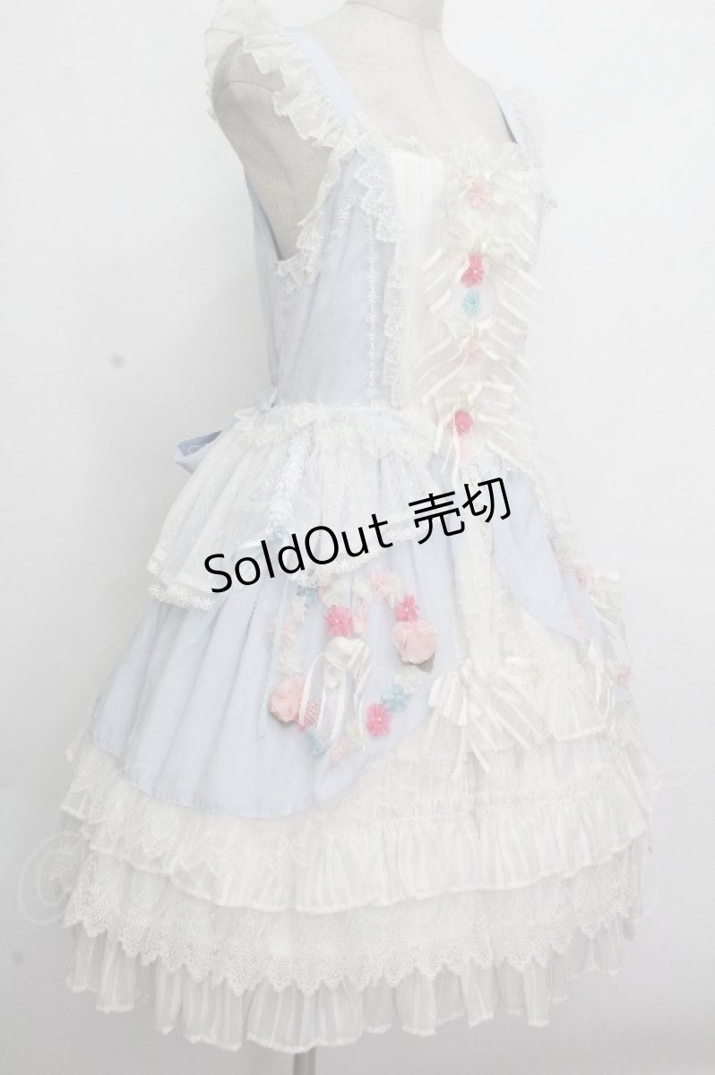 画像3: BABY,THE STARS SHINE BRIGHT / Garden Flowerジャンパースカート - サックス S-26-04-25-1024-BA-OP-SZ-ZS (3)