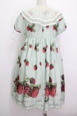 画像2: Melody BasKet / Natural Strawberryドレス  ミント S-26-04-25-1027-LO-OP-AS-ZS (2)