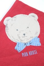 画像2: PINK HOUSE / かおくま大判ストール  赤Ｘブラウン S-26-04-25-009-LO-ZA-SA-ZS (2)