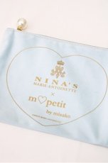 画像3: m petit by misako / AM*コウチャツキベロアポーチ（紅茶無し）  サックス S-26-04-25-001-LO-ZA-HR-ZS (3)