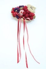 画像1: PINK HOUSE / ベリータルトニットコサージュ  アカ S-26-04-25-017-LO-ZA-SZ-ZS (1)