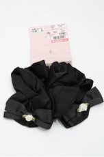 画像1: m petit by misako / AM*NI2Pレースシュシュ  黒 S-26-04-25-029-LO-ZA-HR-ZS (1)