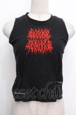 画像1: ACDC RAG / ダークグルーミーノースリーブ  黒ｘ赤 S-26-04-26-038-0-TO-HR-ZS (1)