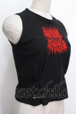 画像3: ACDC RAG / ダークグルーミーノースリーブ  黒ｘ赤 S-26-04-26-038-0-TO-HR-ZS (3)