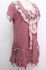 画像3: axes femme / 花柄レースブロッキングチュニ  ピンク S-26-04-26-041-AX-OP-HR-ZS (3)