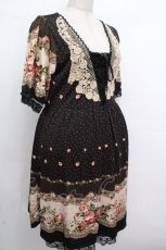 画像3: axes femme / 花ｘドットチュニック  黒 S-26-04-26-045-AX-TS-HR-ZS (3)