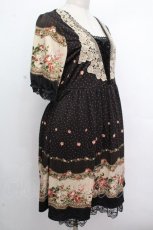 画像3: axes femme / 花ｘドットチュニック  黒 S-26-04-26-046-AX-TS-HR-ZS (3)