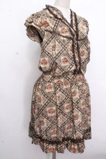 画像3: axes femme / プリント総柄ワンピース  ブラウン S-26-04-26-048-AX-BL-HR-ZS (3)
