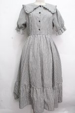 画像1: m petit by misako / AM*ギンガムCHKワンピース M 黒ｘ白 S-26-04-26-049-LO-OP-HR-ZS (1)