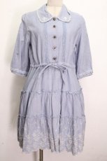 画像1: axes femme / デニムシャツワンピース  サックス S-26-04-26-050-AX-OP-HR-ZS (1)