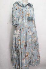 画像3: PINK HOUSE / クッキーラビッツプリントフード付きミディワンピース  サックス S-26-04-26-052-LO-OP-AS-ZS (3)