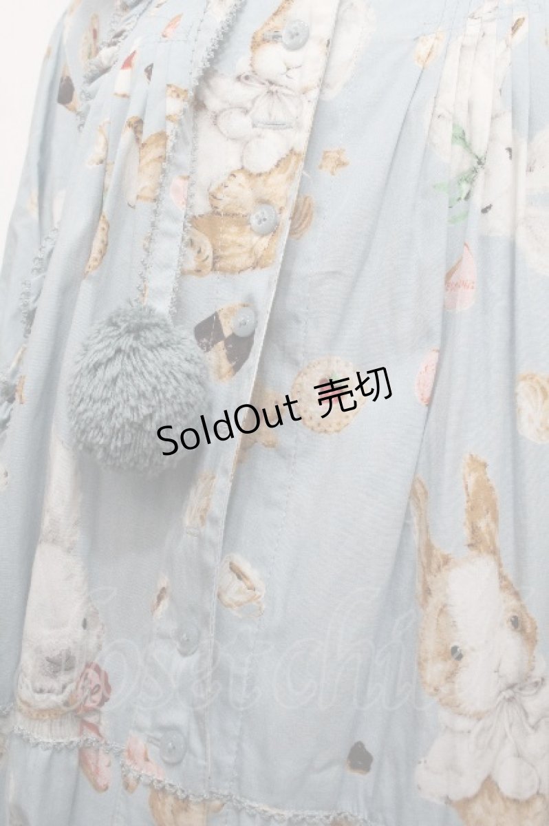 画像4: PINK HOUSE / クッキーラビッツプリントフード付きミディワンピース  サックス S-26-04-26-052-LO-OP-AS-ZS (4)