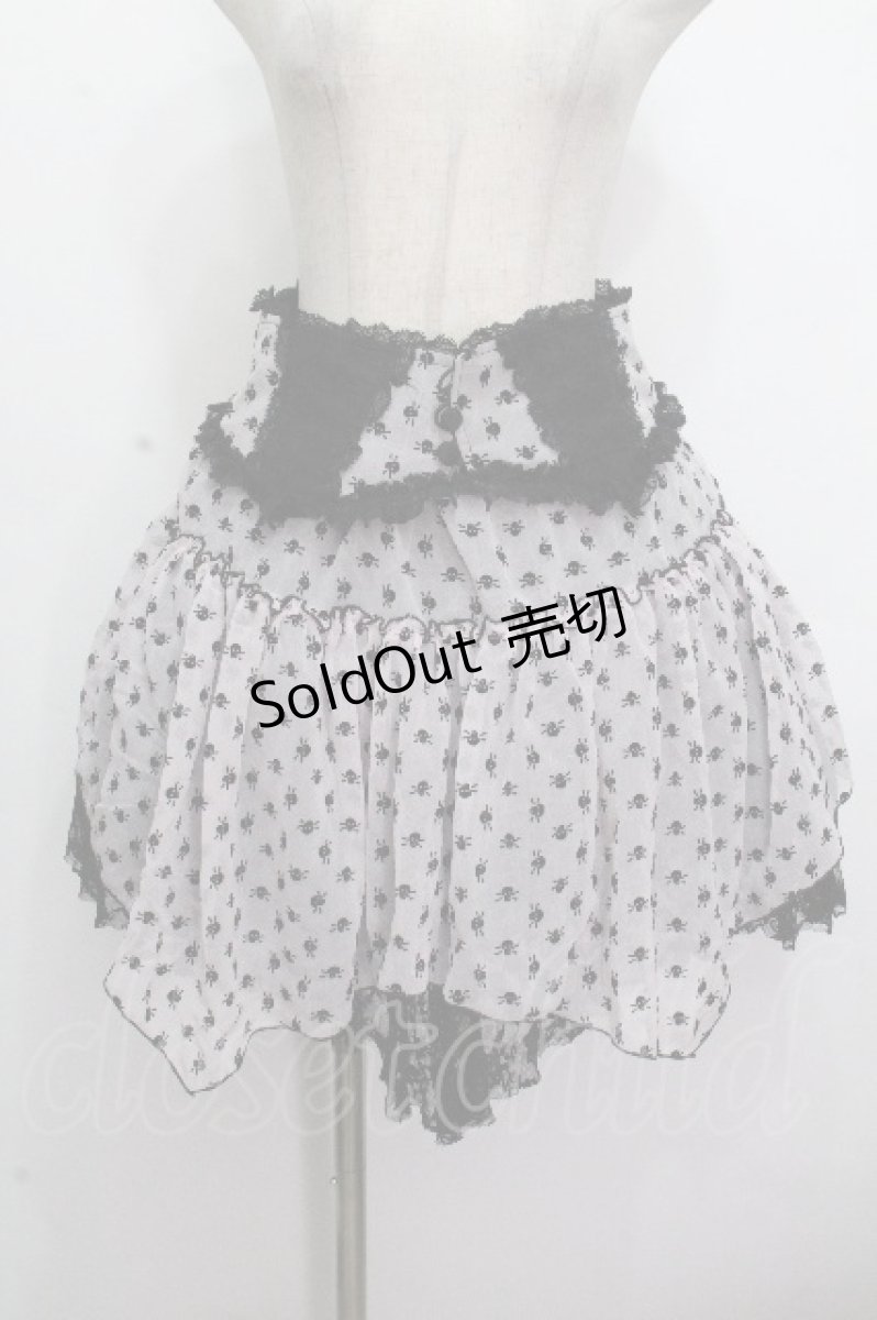 画像1: ALGONQUINS / スカルレイヤードスカート  黒ｘピンク S-26-04-26-056-AL-TO-HR-ZS (1)