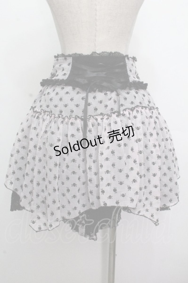 画像2: ALGONQUINS / スカルレイヤードスカート  黒ｘピンク S-26-04-26-056-AL-TO-HR-ZS (2)