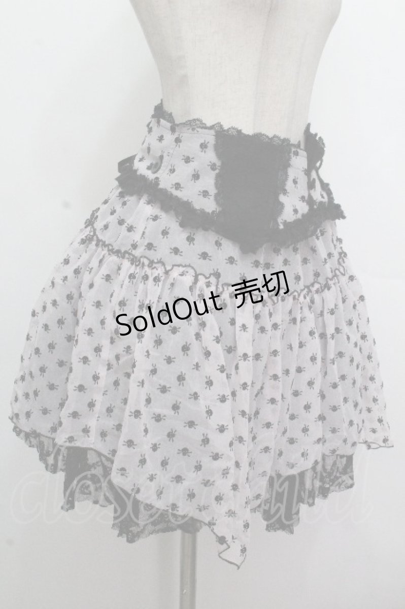 画像3: ALGONQUINS / スカルレイヤードスカート  黒ｘピンク S-26-04-26-056-AL-TO-HR-ZS (3)