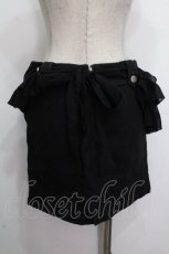 画像2: ALGONQUINS / シフォンフリル付きデニムスカート  黒 S-26-04-26-058-AL-SK-HR-ZS (2)