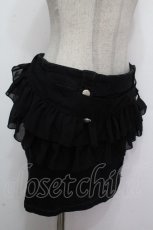 画像3: ALGONQUINS / シフォンフリル付きデニムスカート  黒 S-26-04-26-058-AL-SK-HR-ZS (3)