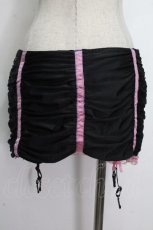 画像2: SEXY DYNAMITE LONDON (CHOICE) / サテンレーススカート  黒ｘピンク S-26-04-26-060-PU-SK-HR-ZS (2)