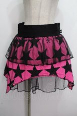 画像1: LOVER'S ROCK / 星柄チュールレイヤードスカート  黒ｘピンク S-26-04-26-061-PU-SK-HR-ZS (1)