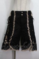 画像1: ALGONQUINS / レースデザインハーフパンツ  黒ｘベージュ S-26-04-26-064-AL-PA-HR-ZS (1)