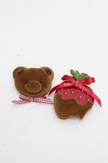 画像1: PINK HOUSE / チョコレートテディ＆イチゴミニブローチ  ブラウン S-26-04-26-013-LO-AC-AS-ZS (1)