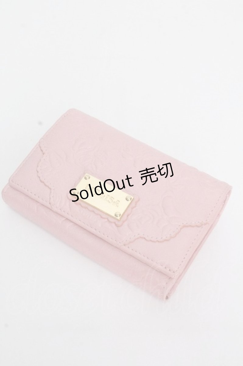 画像1: LIZ LISA / ローズ三つ折り財布  ピンク S-26-04-26-017-LO-AC-HR-ZS (1)