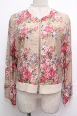 画像1: axes femme POETIQUE / 大花柄シャツブルゾン  ベージュ S-26-04-26-027-AX-TO-HR-ZS (1)