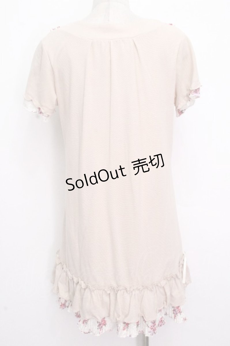 画像2: axes femme / 花柄レースブロッキングチュニ  キナリ S-26-04-26-028-AX-OP-HR-ZS (2)