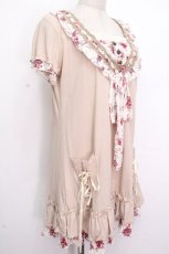 画像3: axes femme / 花柄レースブロッキングチュニ  キナリ S-26-04-26-028-AX-OP-HR-ZS (3)