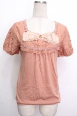 画像1: axes femme / リボンインナープルオーバー  アワピンク S-26-04-26-031-AX-TO-HR-ZS (1)