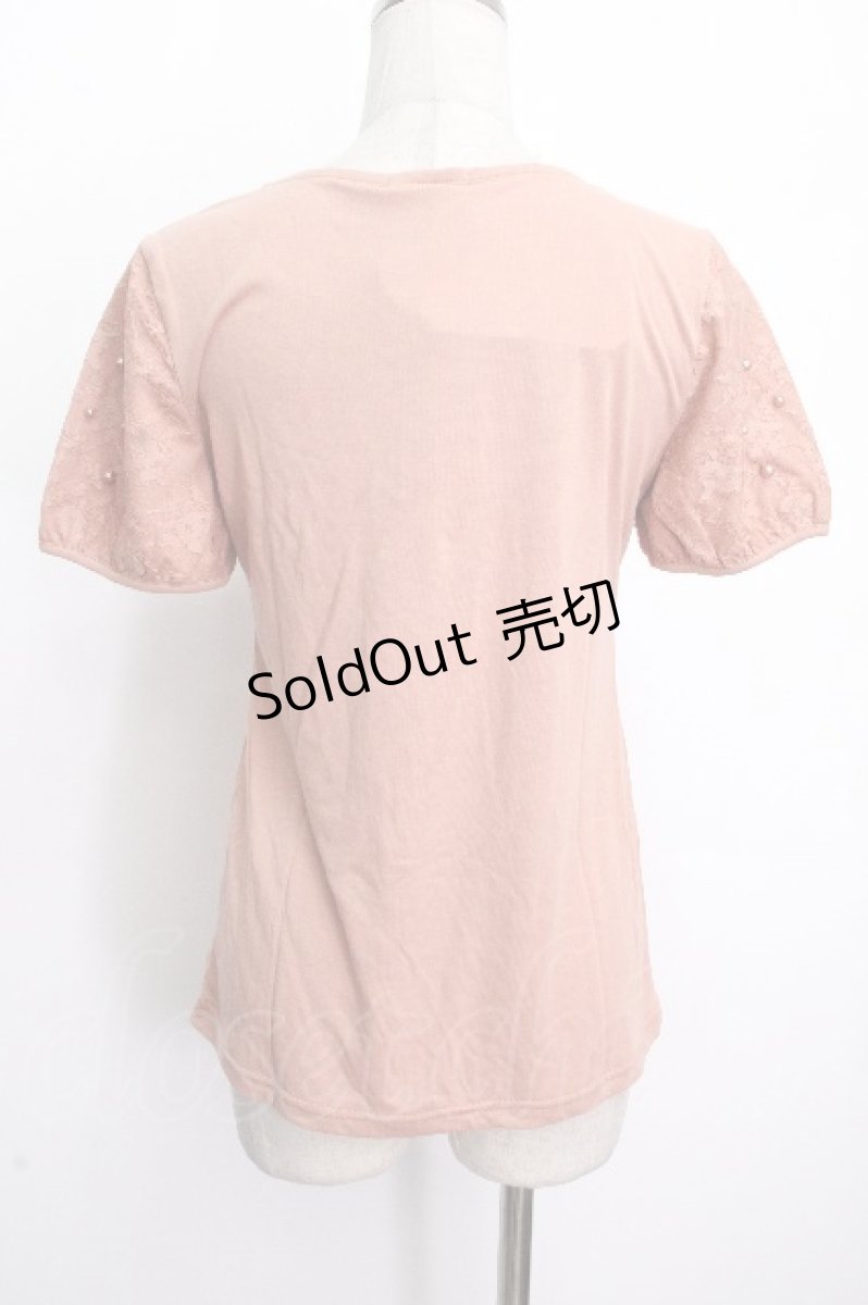 画像2: axes femme / リボンインナープルオーバー  アワピンク S-26-04-26-031-AX-TO-HR-ZS (2)