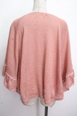 画像2: axes femme / レース重ねドルマンカーディガン  ピンク S-26-04-26-033-AX-TO-HR-ZS (2)