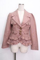 画像1: axes femme / レースMiXワークジャケット  ピンク S-26-04-26-034-AX-TO-HR-ZS (1)