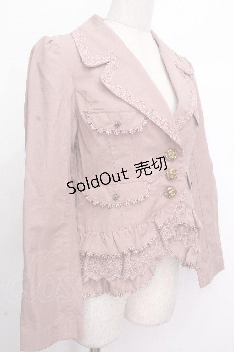 画像3: axes femme / レースMiXワークジャケット  ピンク S-26-04-26-034-AX-TO-HR-ZS (3)