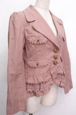画像3: axes femme / レースMiXワークジャケット  ピンク S-26-04-26-034-AX-TO-HR-ZS (3)