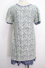 画像2: axes femme / ドットｘレースワンピース  ブルー S-26-04-26-036-AX-TO-HR-ZS (2)