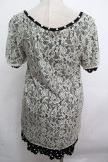 画像2: axes femme / ドットｘレースワンピース  黒 S-26-04-27-032-AX-TO-HR-ZS (2)