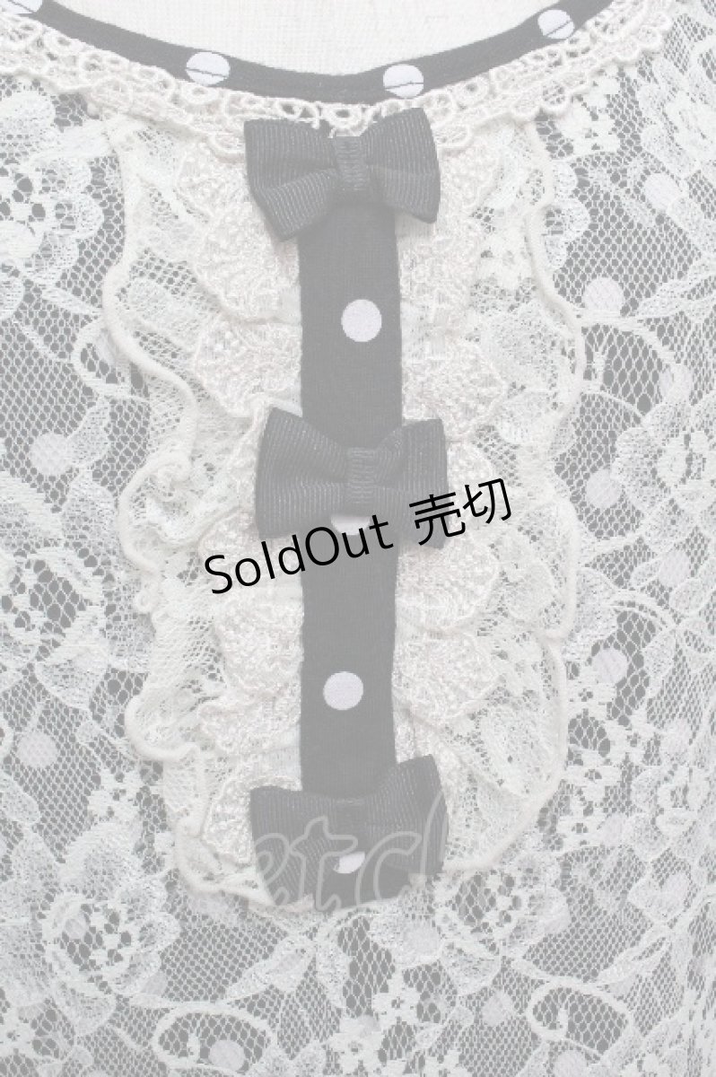 画像4: axes femme / ドットｘレースワンピース  黒 S-26-04-27-032-AX-TO-HR-ZS (4)