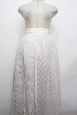 画像1: axes femme / スパンコールチュールスカート  白 S-26-04-27-037-AX-SK-AS-ZS (1)