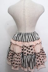 画像2: ALGONQUINS / ストライプｘハートシフォンスカート   S-26-04-27-038-AL-SK-HR-ZS (2)