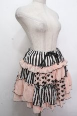 画像3: ALGONQUINS / ストライプｘハートシフォンスカート   S-26-04-27-038-AL-SK-HR-ZS (3)