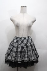 画像1: PUTUMAYO / チェック裾チュールスカート  グレー S-26-04-27-041-PT-PA-HR-ZS (1)